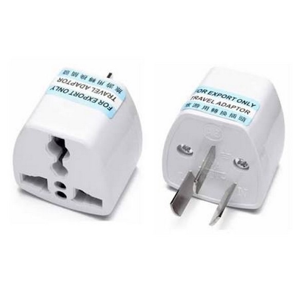 Ổ cắm điện kiểu Trung Quốc với lỗ cắm dẹt phía trên và lỗ tiếp đất ba chấu phía dưới
