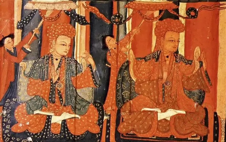 Bích họa Phật giáo nhiều màu còn lưu giữ bên trong đền của Vương quốc Guge