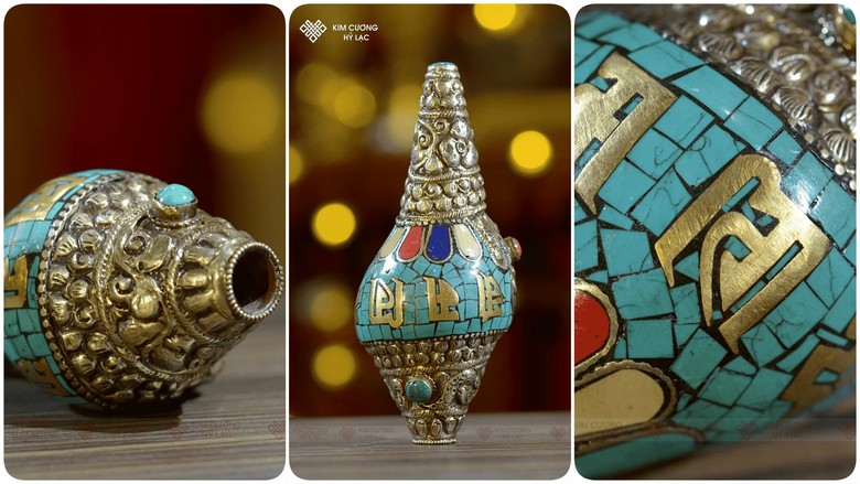 Tù và ốc trắng dungkar và chuông kim cương dùng trong nghi lễ